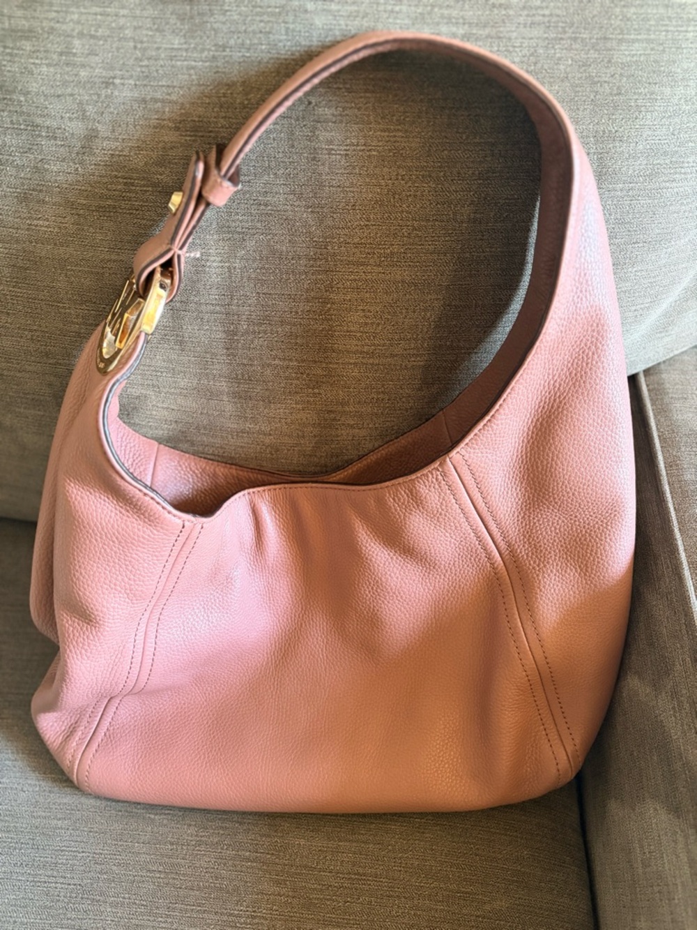 Michael Kors Soft Leather Fulton Hobo Bag - Dusty Rose